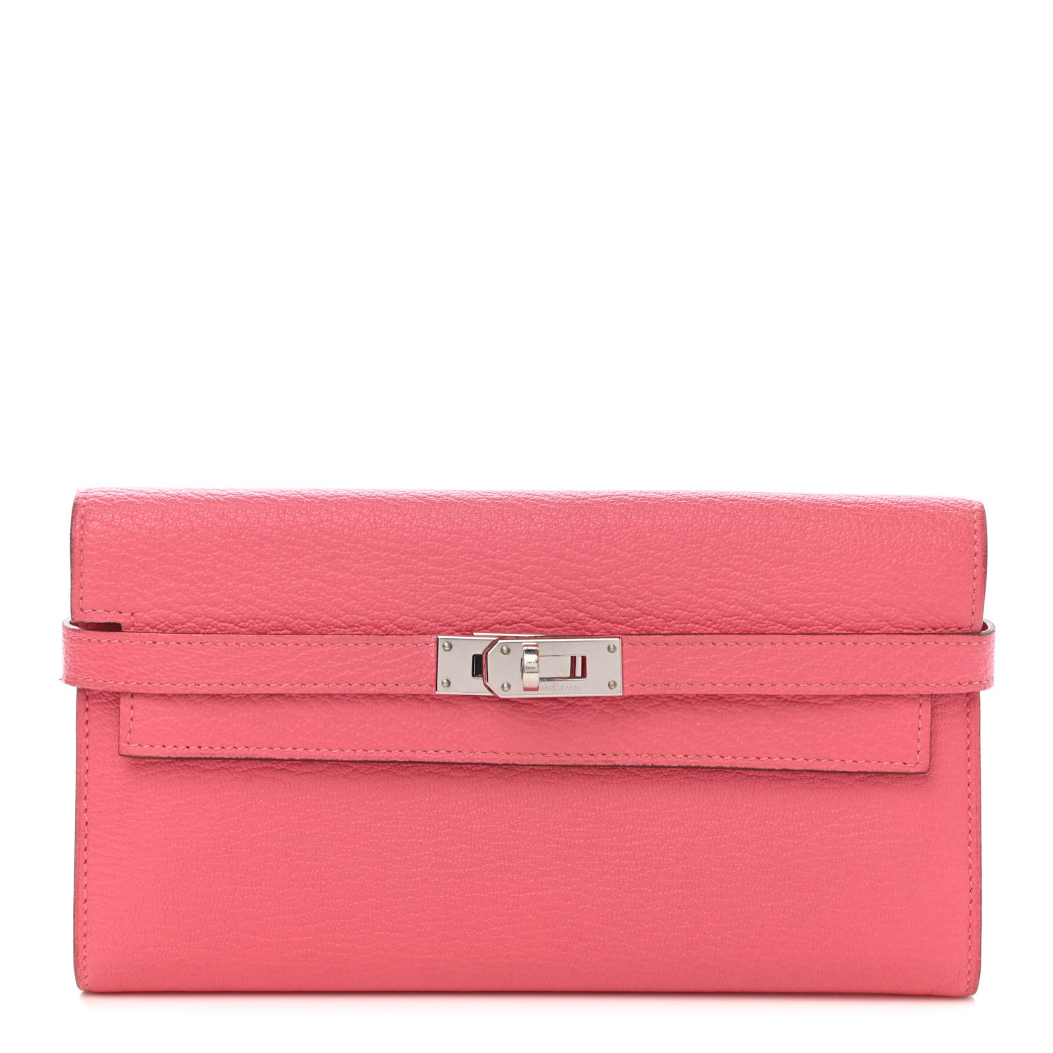 Hermes Chevre Mysore Kelly Longue Wallet Rose Lipstick 1 of 9
