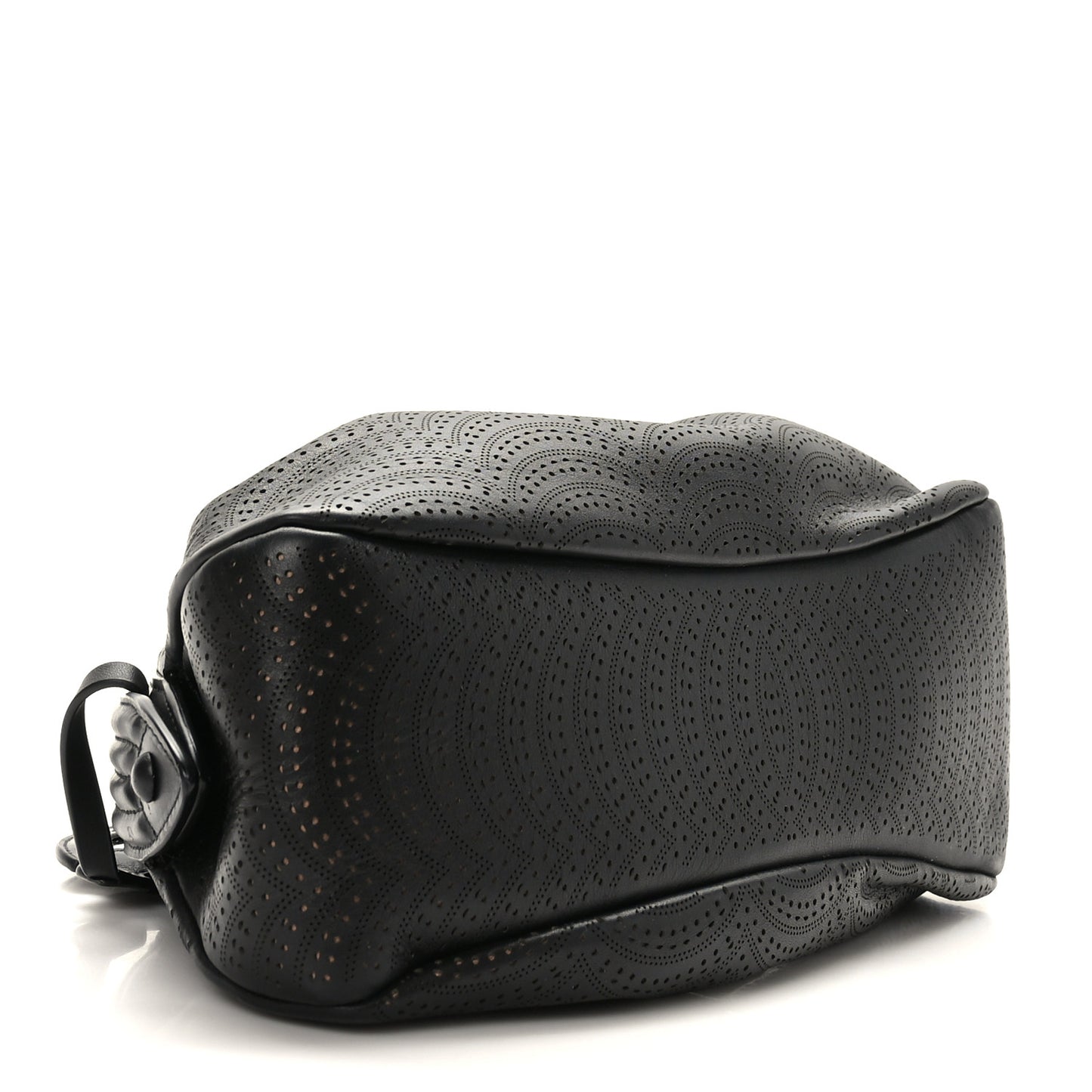 Calfskin Laser Cut Samia Clutch Black