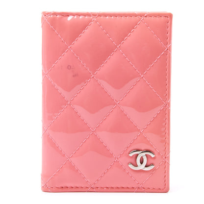 Chanel Patent Quilted Card Holder Wallet Light Pink 1 of 11