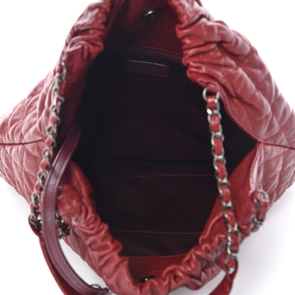 Chanel Caviar Quilted Large Elastic Tote Red 5 of 9