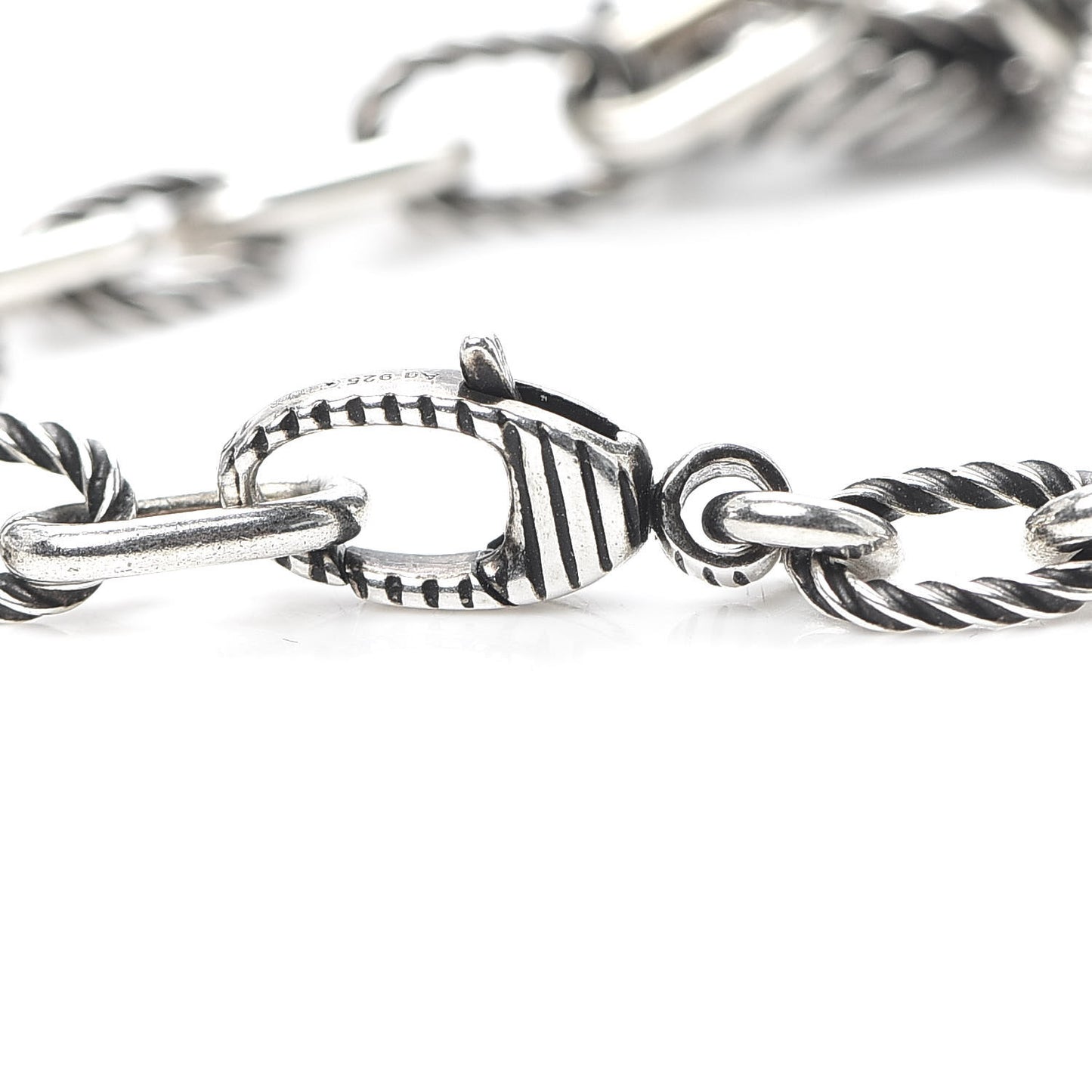 Sterling Silver Interlocking G Charm Bracelet