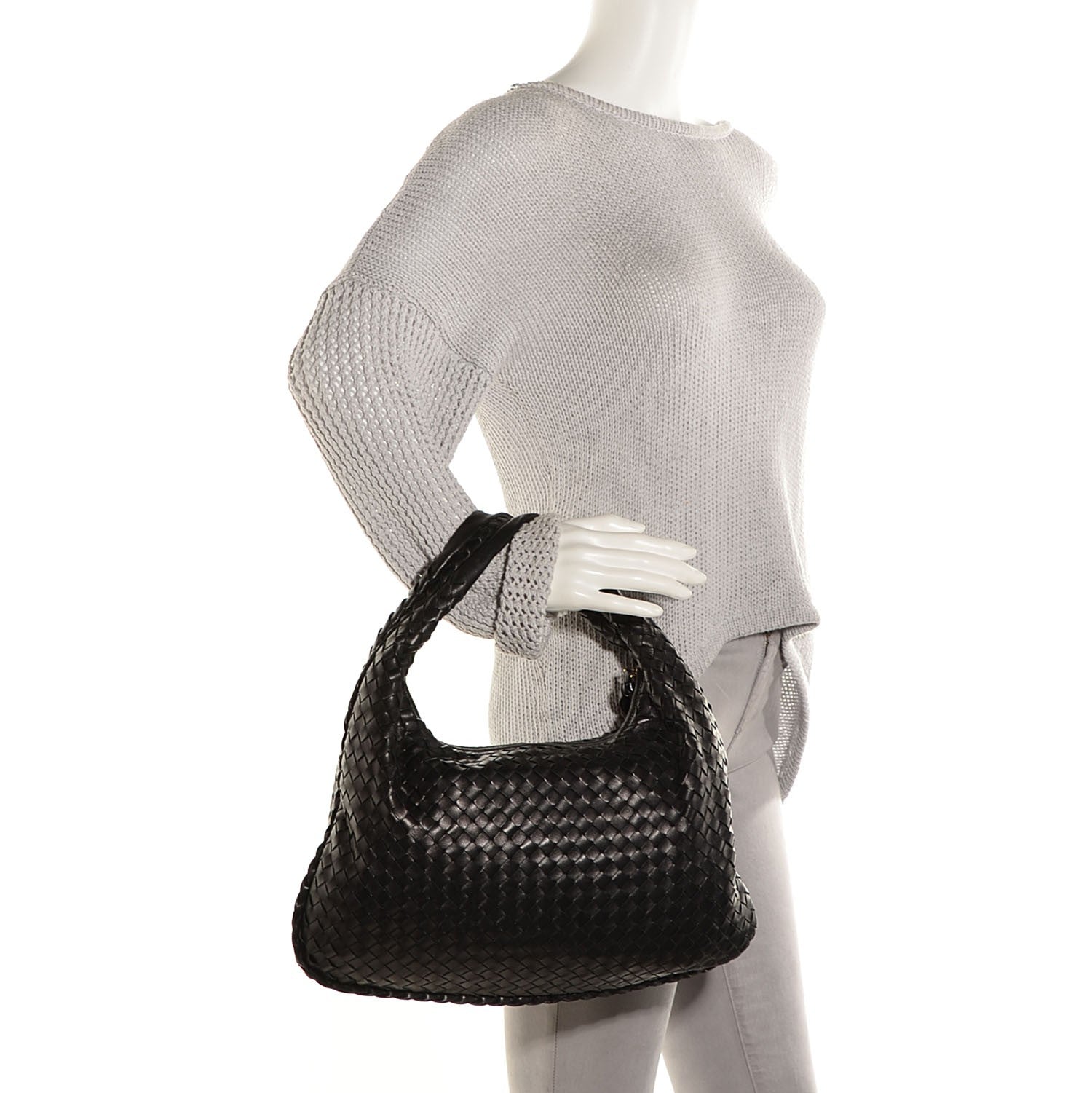 Bottega Veneta Nappa Intrecciato Medium Veneta Hobo Black 2 of 8