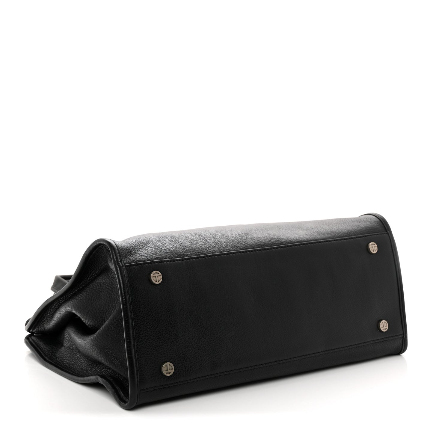 Pebbled Calfskin Medium Carry Bag Black