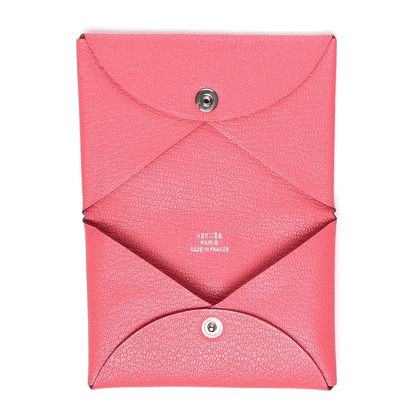 Chevre Mysore Calvi Card Case Rose Azalee