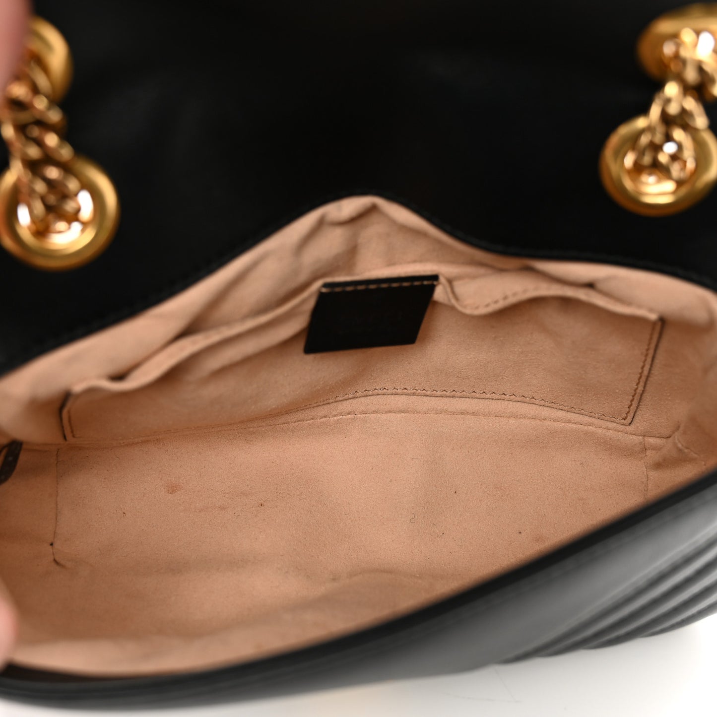 Calfskin Matelasse Mini GG Marmont Shoulder Bag Black