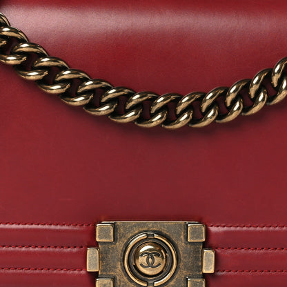 Chanel Glazed Calfskin Medium Boy Flap Red 7 of 9