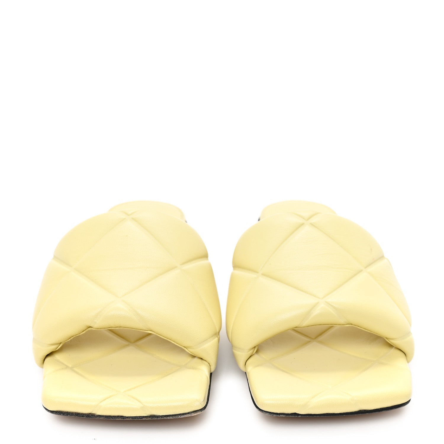 Bottega Veneta Nappa Quilted Rubber Lido Flat Sandals 39 Moon Beam 3 of 8