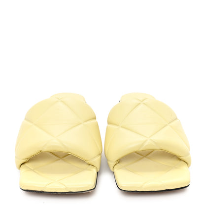 Bottega Veneta Nappa Quilted Rubber Lido Flat Sandals 39 Moon Beam 3 of 8