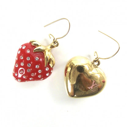 Louis Vuitton Fraises Strawberry Heart Earrings 1 of 4