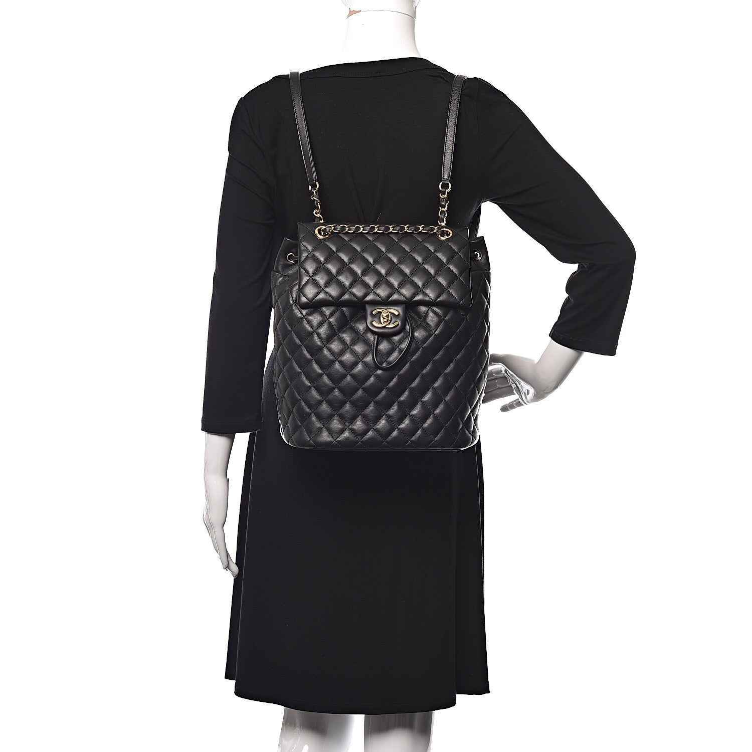 Chanel Calfskin Quilted Large Urban Spirit Backpack Black 2 of 12