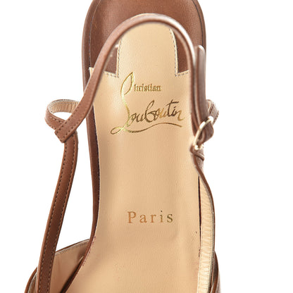 Christian Louboutin Noce Lucido Calfskin Veracite 130 Open Toe Platform Sandals 40 Cuoio 6 of 9