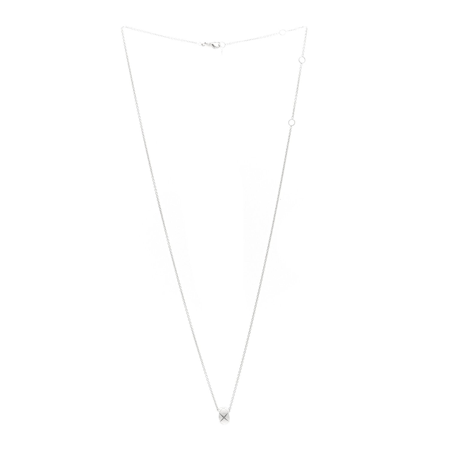 Chanel 18K White Gold Coco Crush Pendant Necklace 3 of 5