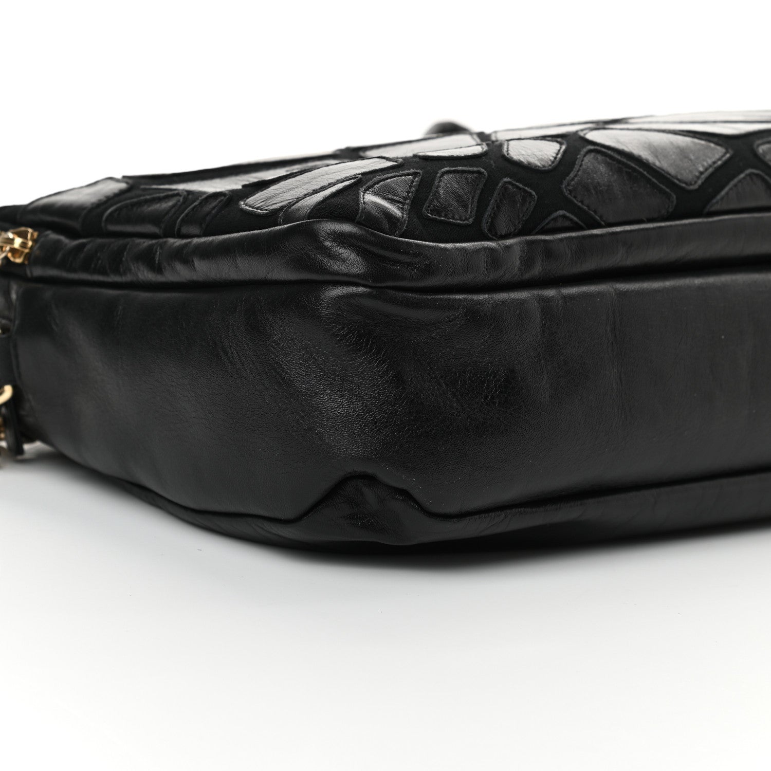 Chanel Lambskin Jersey Scales Camera Case Black 9 of 13