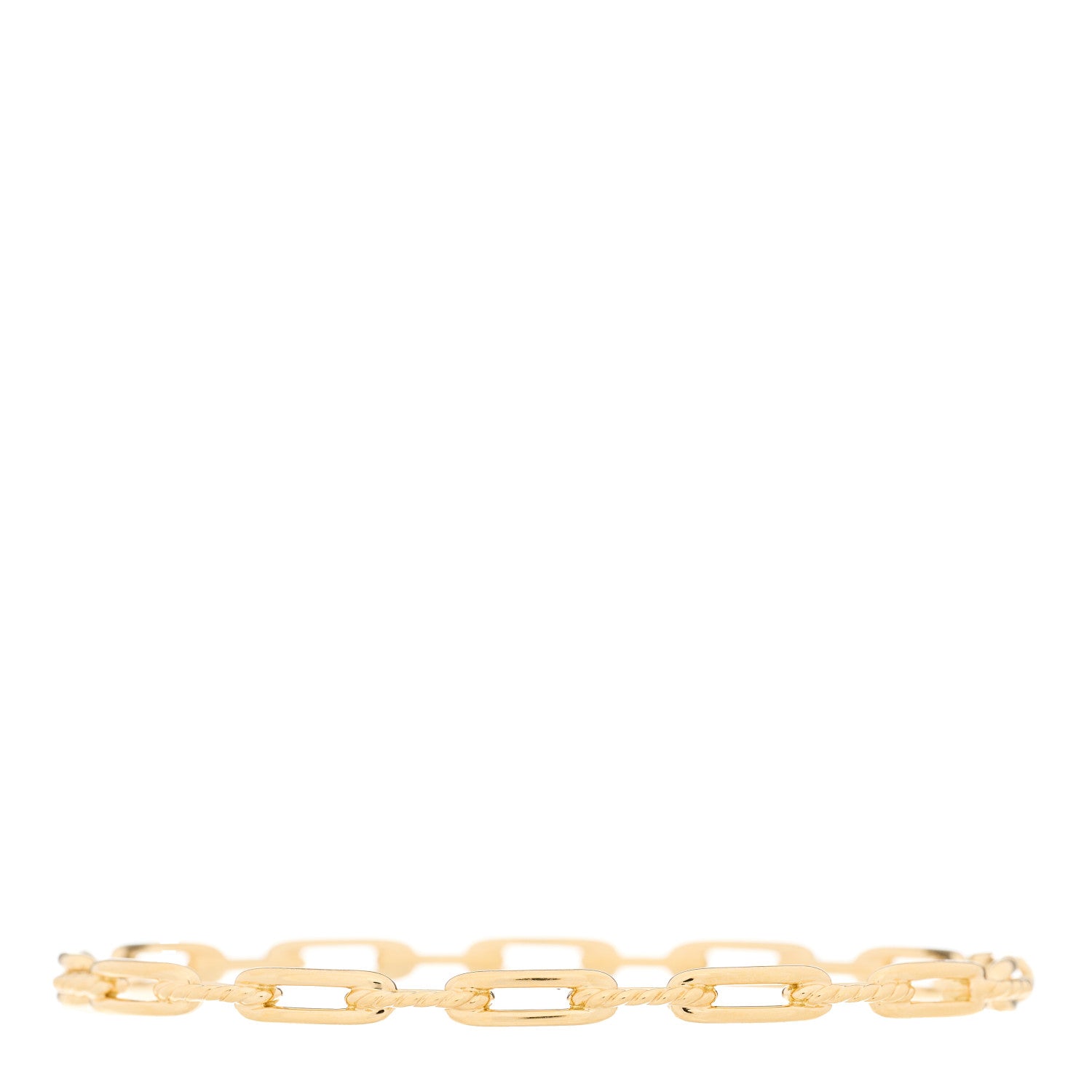 David Yurman 18K Yellow Gold Diamond 4mm Stax Chain Link Bracelet 2 of 3