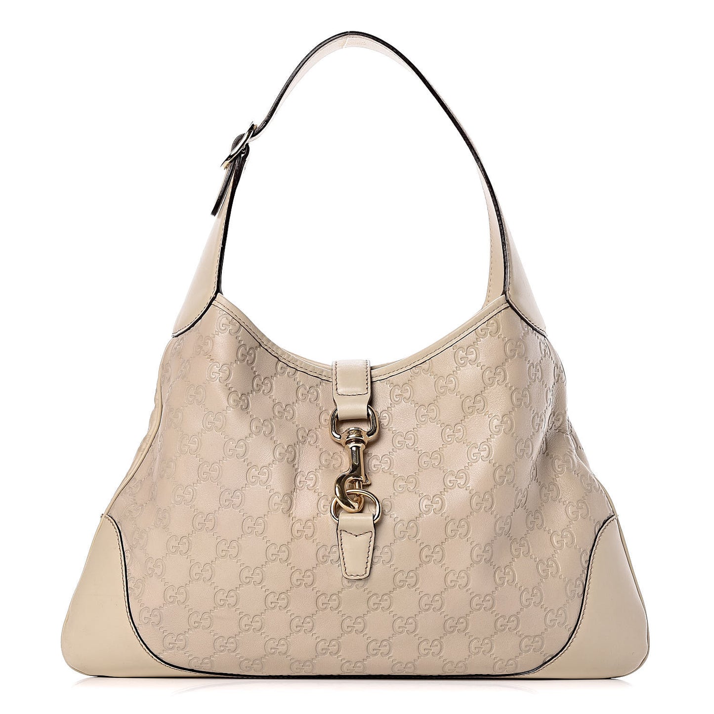 Guccissima Medium Jackie O Bouvier Hobo Off White