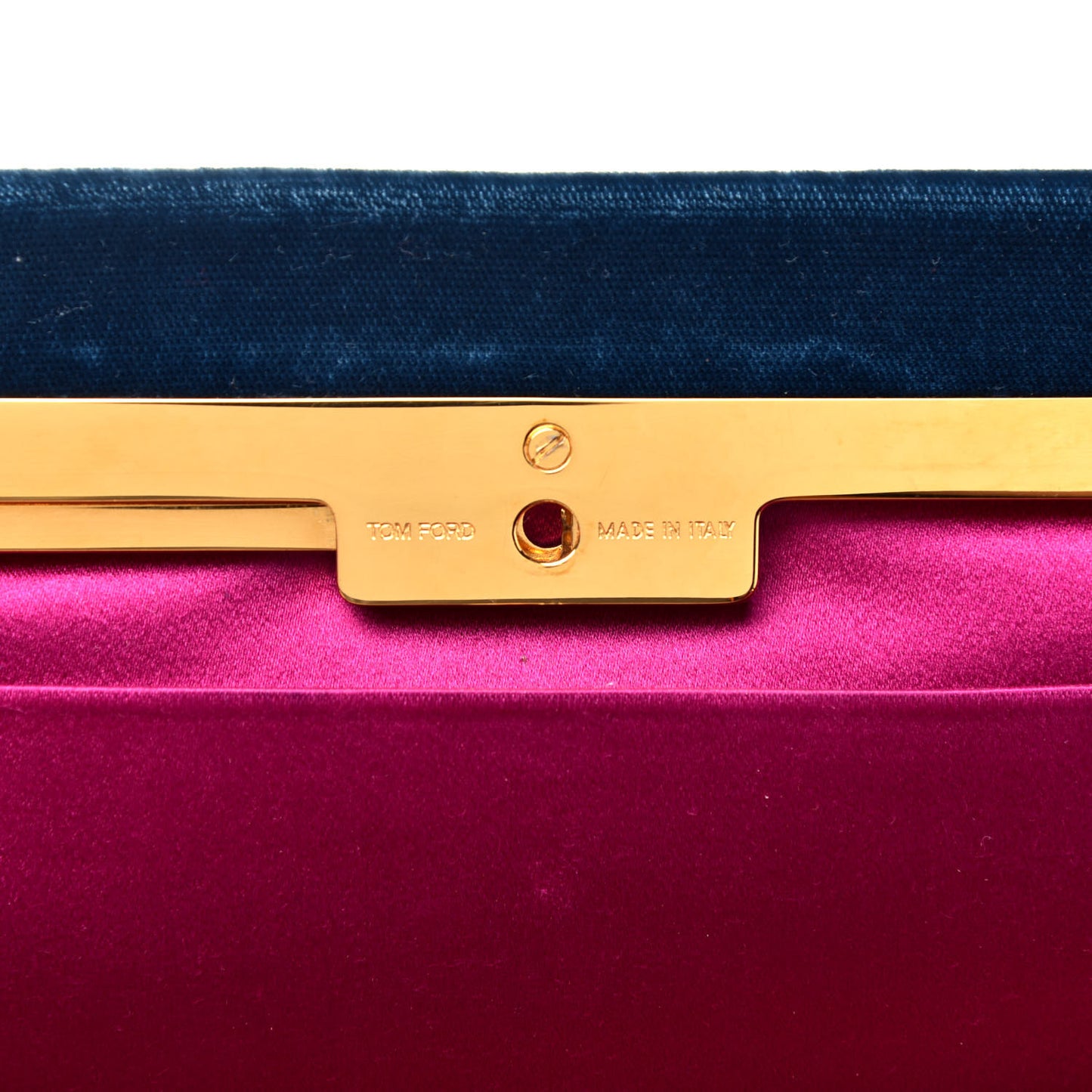 Velvet Flat Clutch Blue