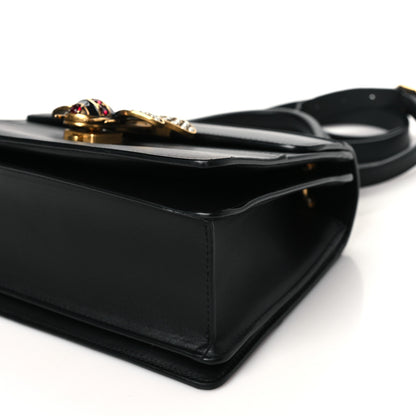 Gucci Calfskin Sylvie Web Small Queen Margaret Top Handle Bag Black 10 of 11