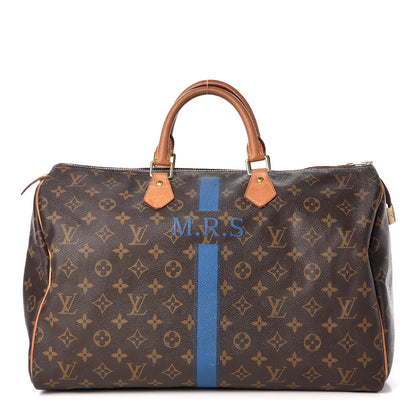 Louis Vuitton Monogram My LV Heritage Speedy 40 Blue de France Blue Clair 1 of 13