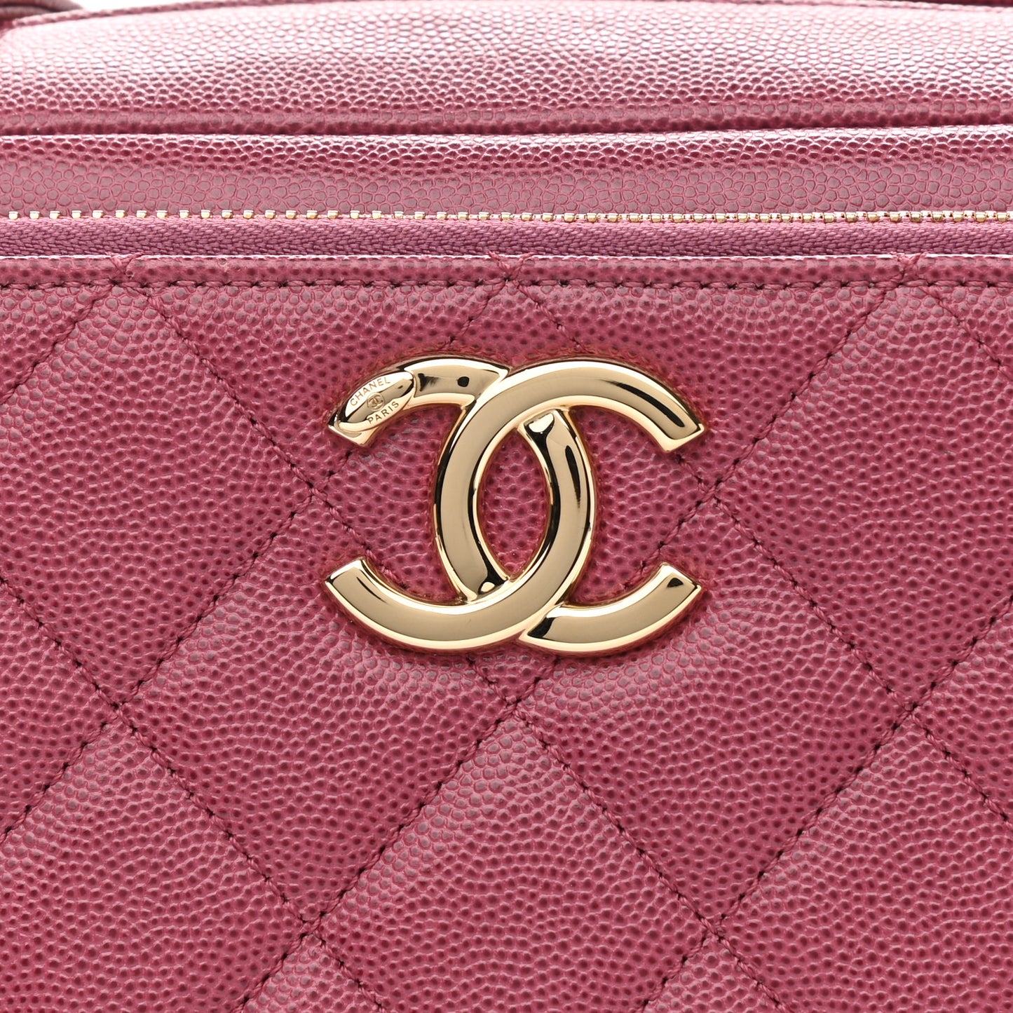Caviar Quilted Medium Business Affinity Camera Case Dark Pink