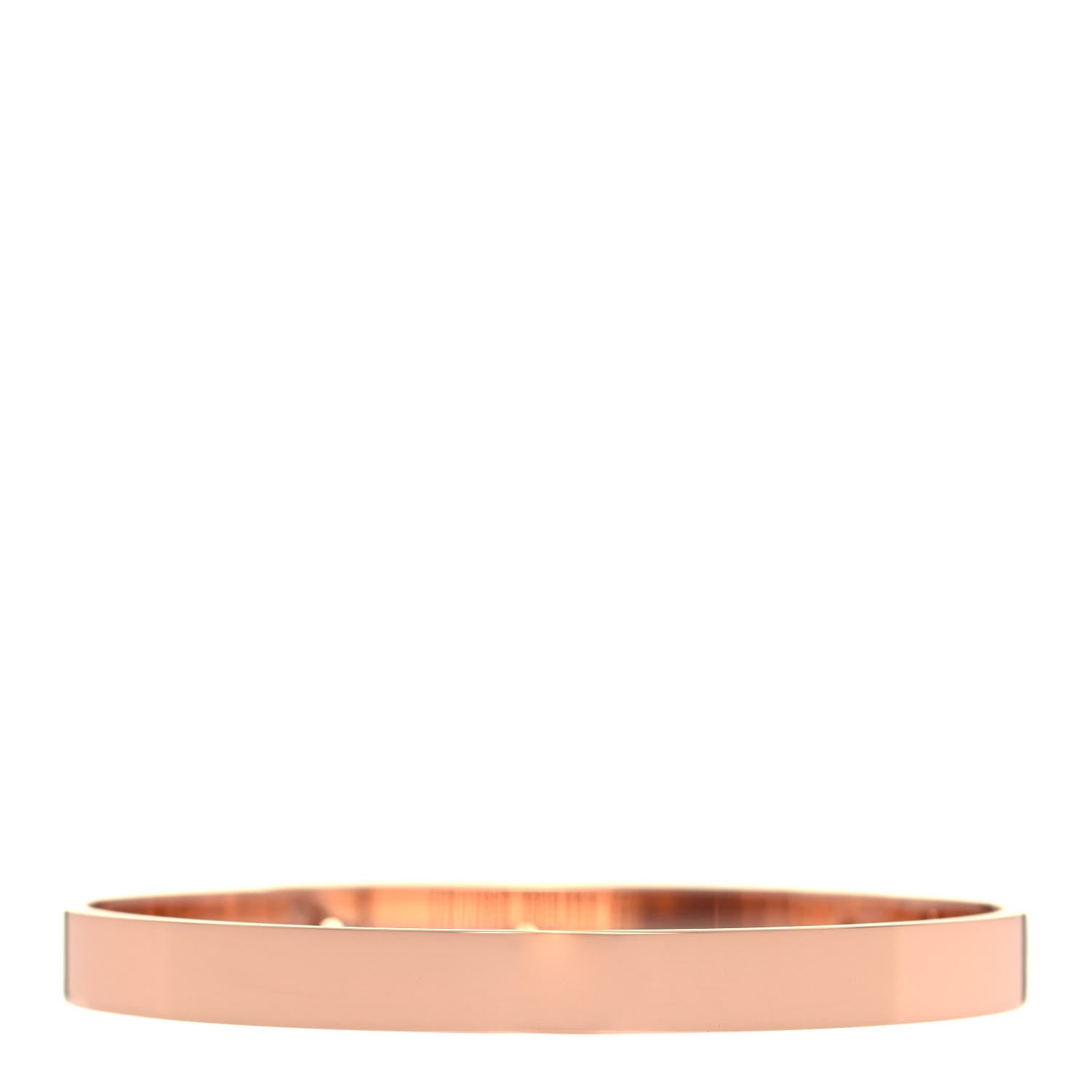 Hermes 18K Rose Gold Diamond PM Collier De Chien Bracelet SH 3 of 4