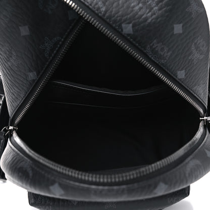 MCM Visetos Small Side Stud Stark Backpack Black 4 of 4