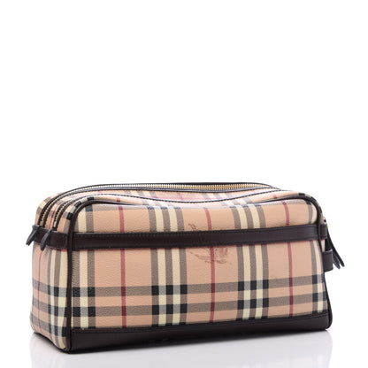 Burberry Haymarket Check Cosmetic Bag Chocolate 3 of 12