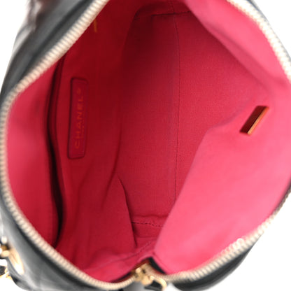 Chanel Calfskin Quilted Mini Bowling Bag Black 5 of 10