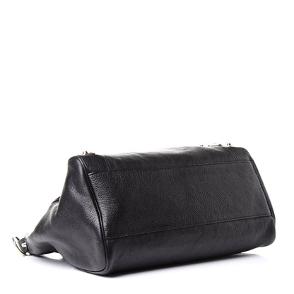 Balenciaga Chevre Gold Metallic Edge Hardware Velo Black 4 of 16
