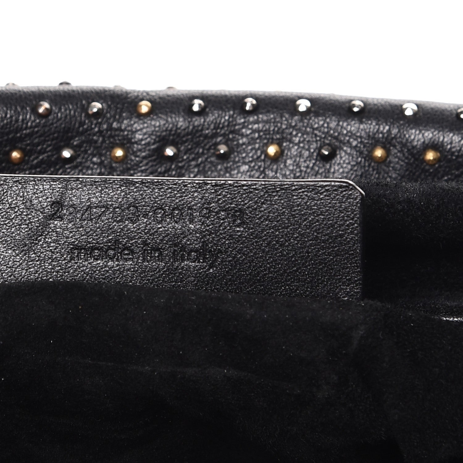 Saint Laurent Calfskin Rock Studded Easy Sac Black 7 of 17