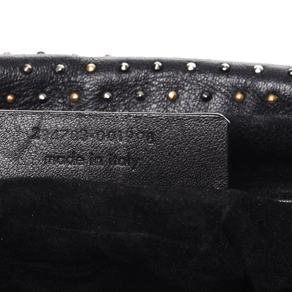 Saint Laurent Calfskin Rock Studded Easy Sac Black 7 of 17