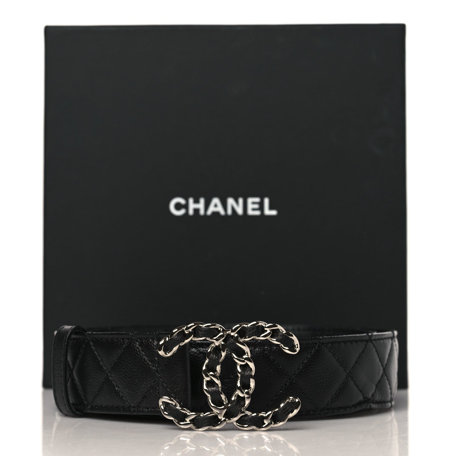 Chanel Caviar Quilted CC Chain Belt 85 34 Black 7 of 7