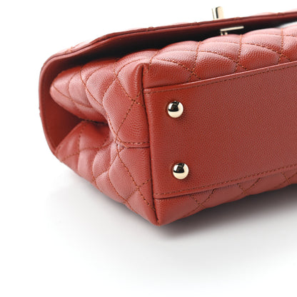 Chanel Caviar Quilted Mini Coco Handle Flap Brown 8 of 9