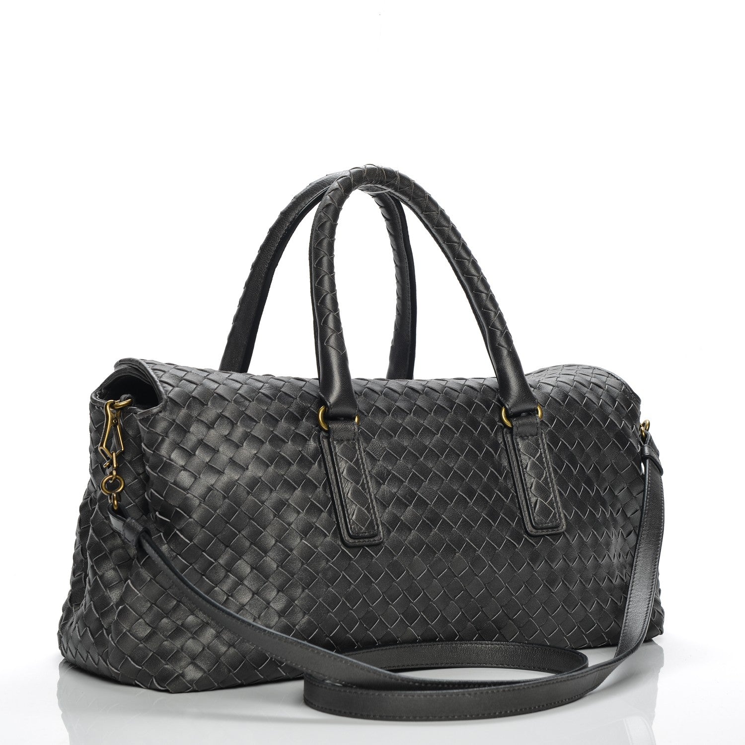 Bottega Veneta Nappa Intrecciato Convertible Duffel Ferro 3 of 7