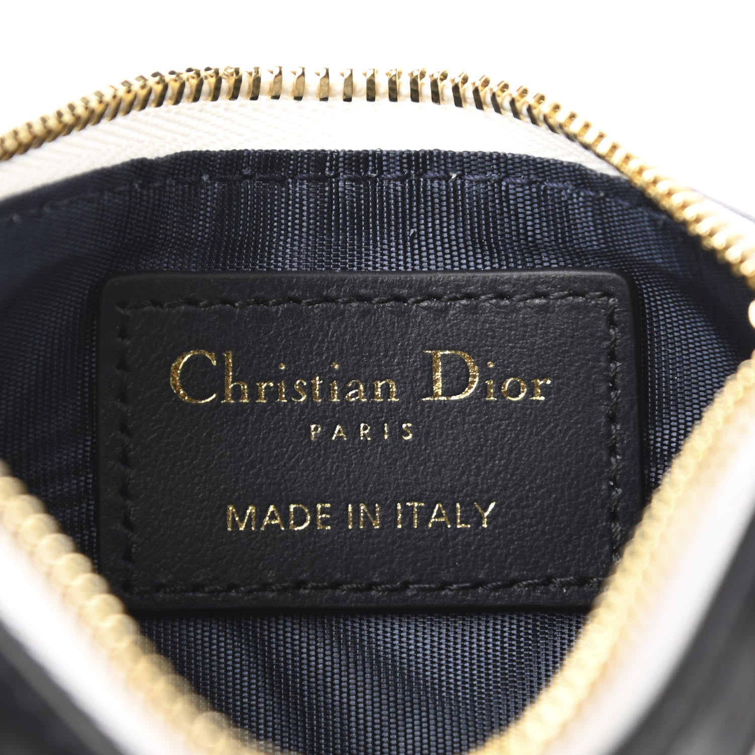 Christian Dior Calfskin Vibe Zip Key Wallet Blue White 6 of 8