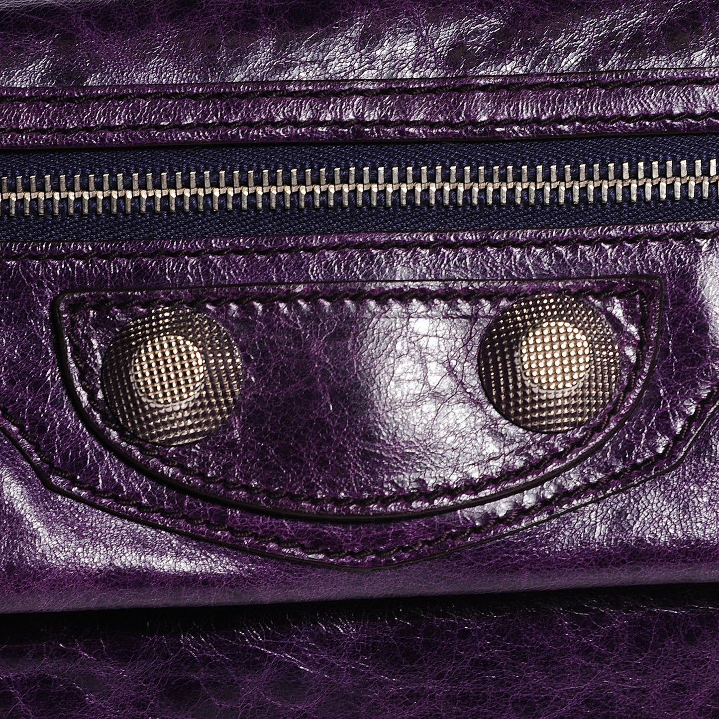 Chevre Giant 21 Silver Hardware Envelope Clutch Violet