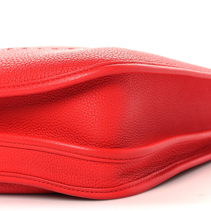 Hermes Taurillon Clemence EVELYNE III PM Rouge de Coeur 10 of 12