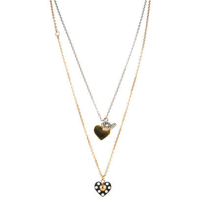 Louis Vuitton Swarovski Crystal Tiered Spiky Valentine Necklace Gold 1 of 7