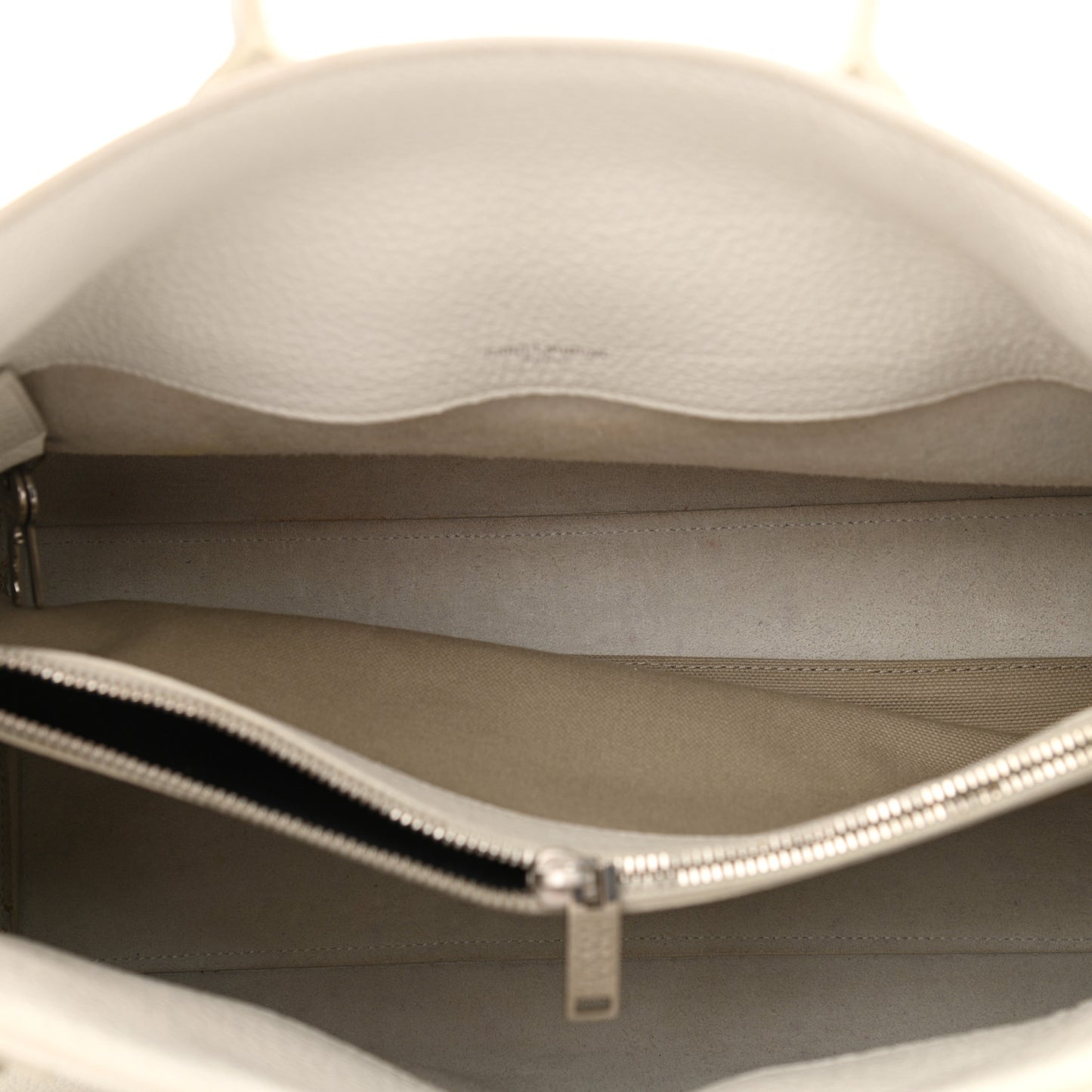 Grained Calfskin Small Supple Sac De Jour White