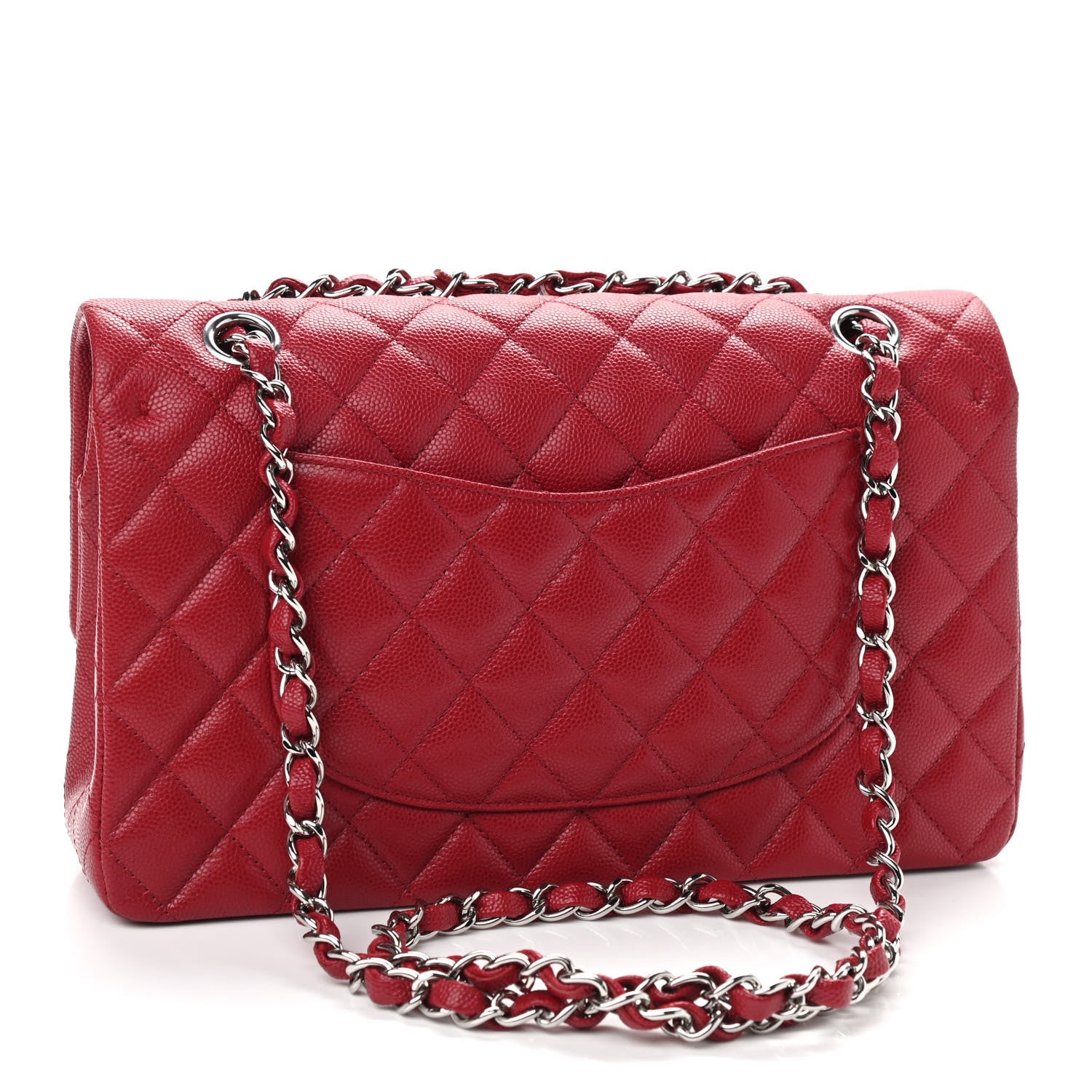 Chanel Caviar Quilted Medium Double Flap Red 3 of 9