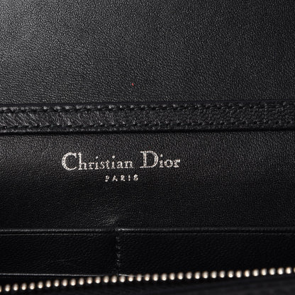 Christian Dior Grained Calfskin Diorama Wallet on Chain Pouch Black 6 of 8