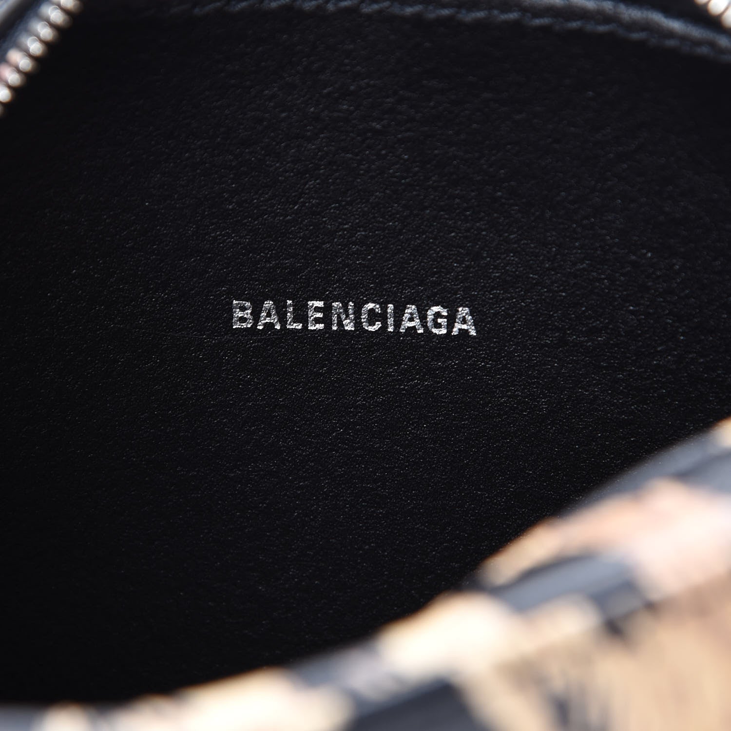 Balenciaga Calfskin Leopard Print XS Everyday Camera Bag Beige White 5 of 9