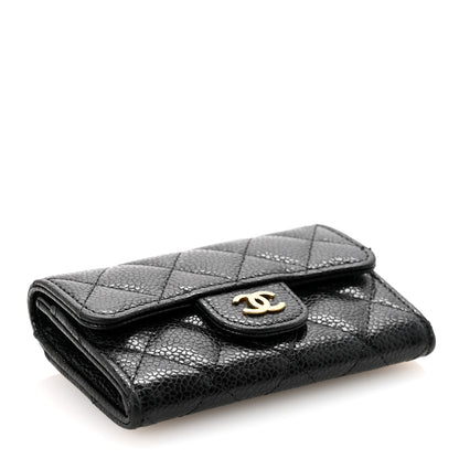 Chanel Caviar Quilted Flap Card Holder Wallet Black 4 of 9