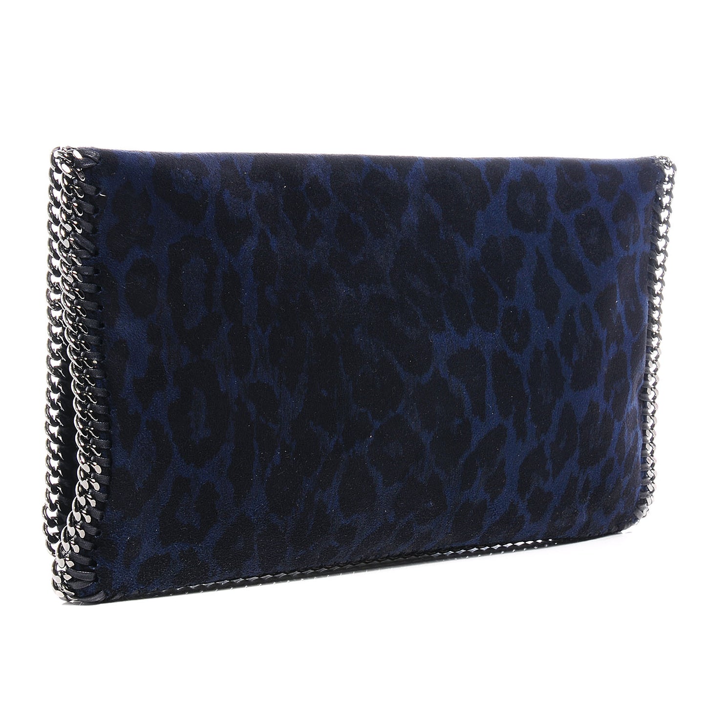 Leopard Print Falabella Clutch Blue