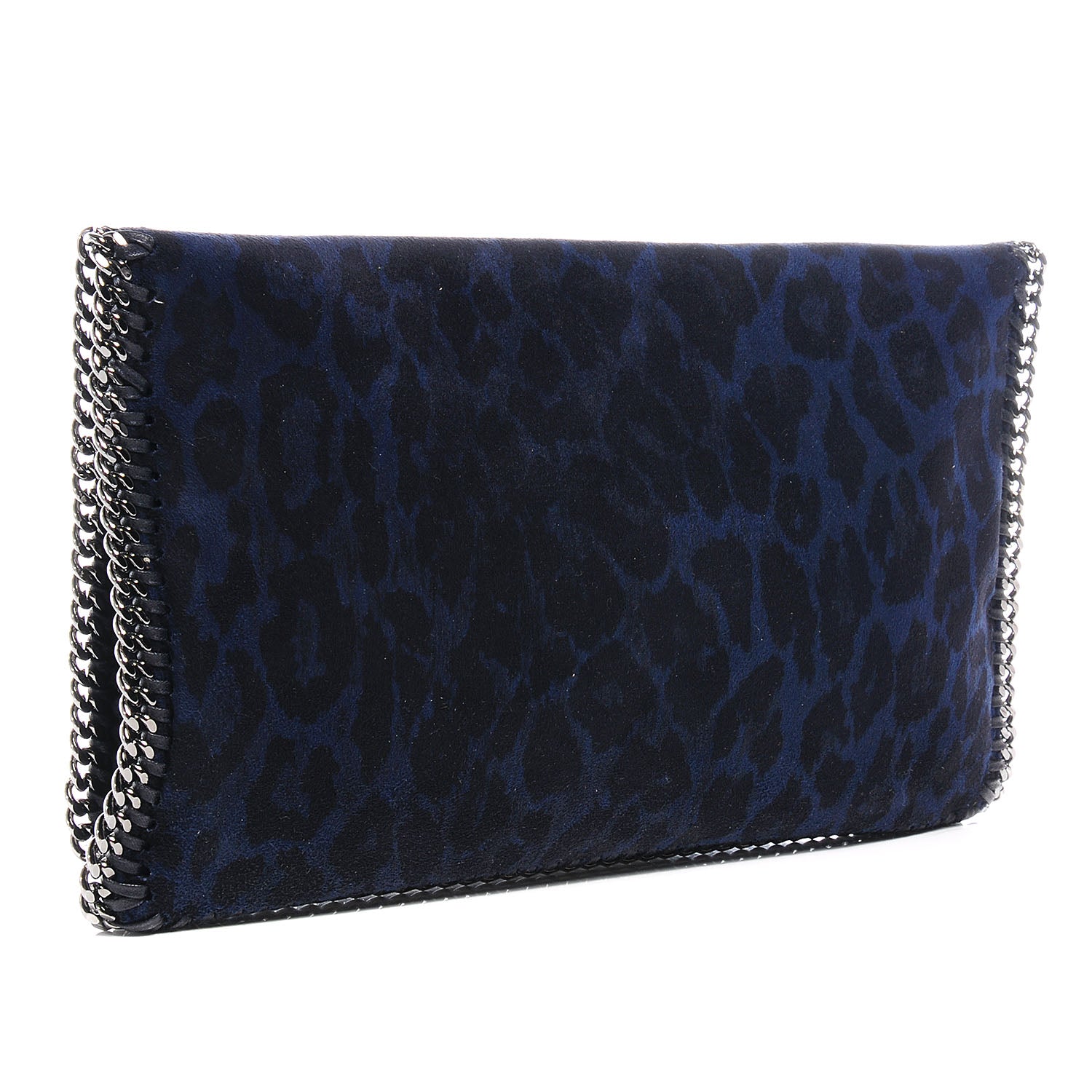 Stella McCartney Leopard Print Falabella Clutch Blue 3 of 6