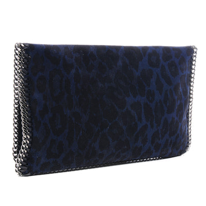 Stella McCartney Leopard Print Falabella Clutch Blue 3 of 6