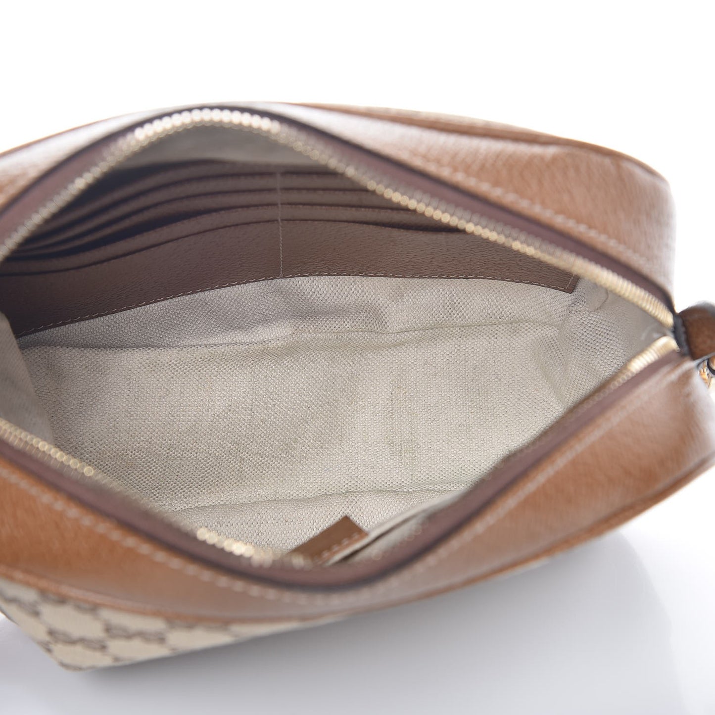 Monogram Mini Bree Messenger Bag Beige Tabacco