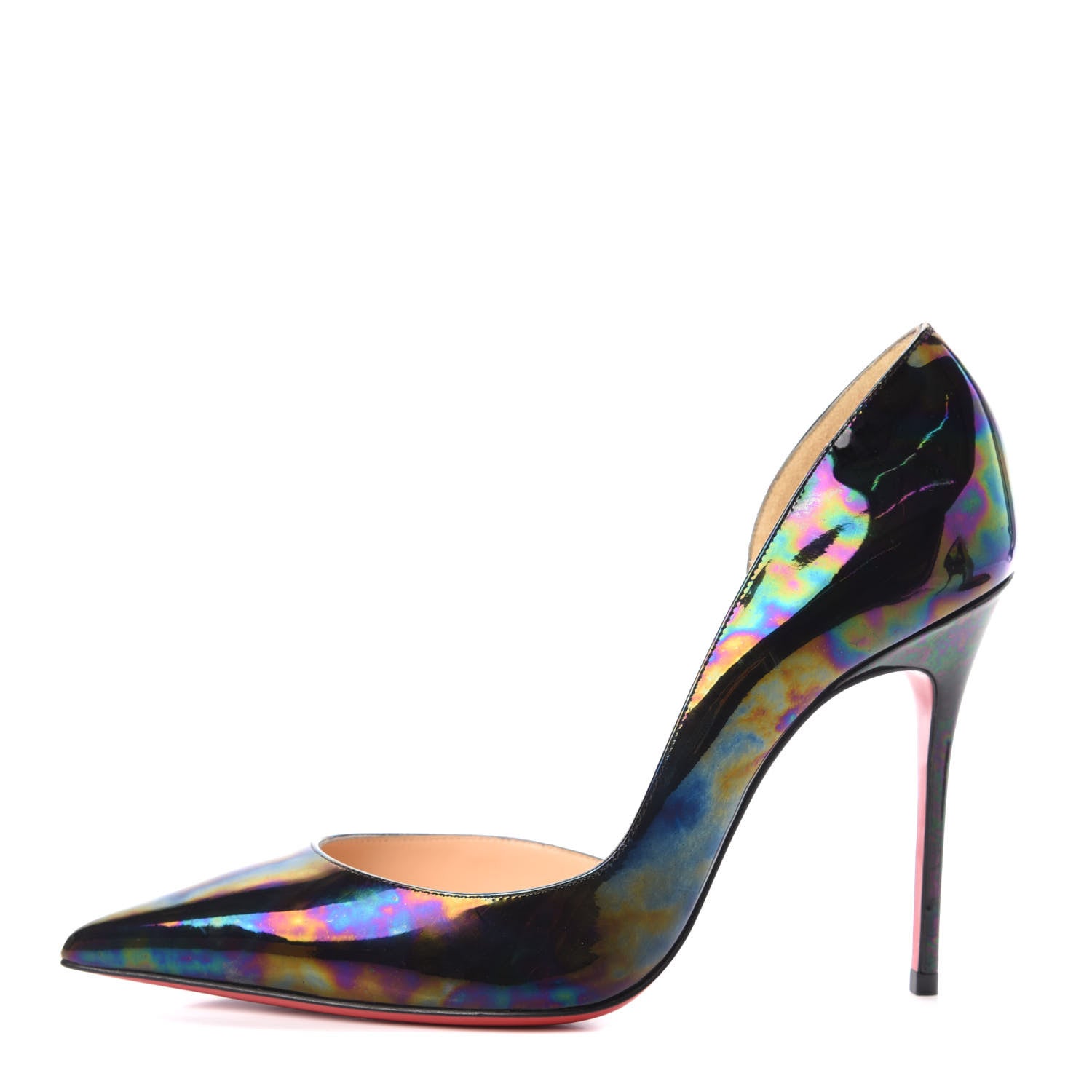 Christian Louboutin Patent Stellar Iriza 100 Pumps 38 Black 1 of 11