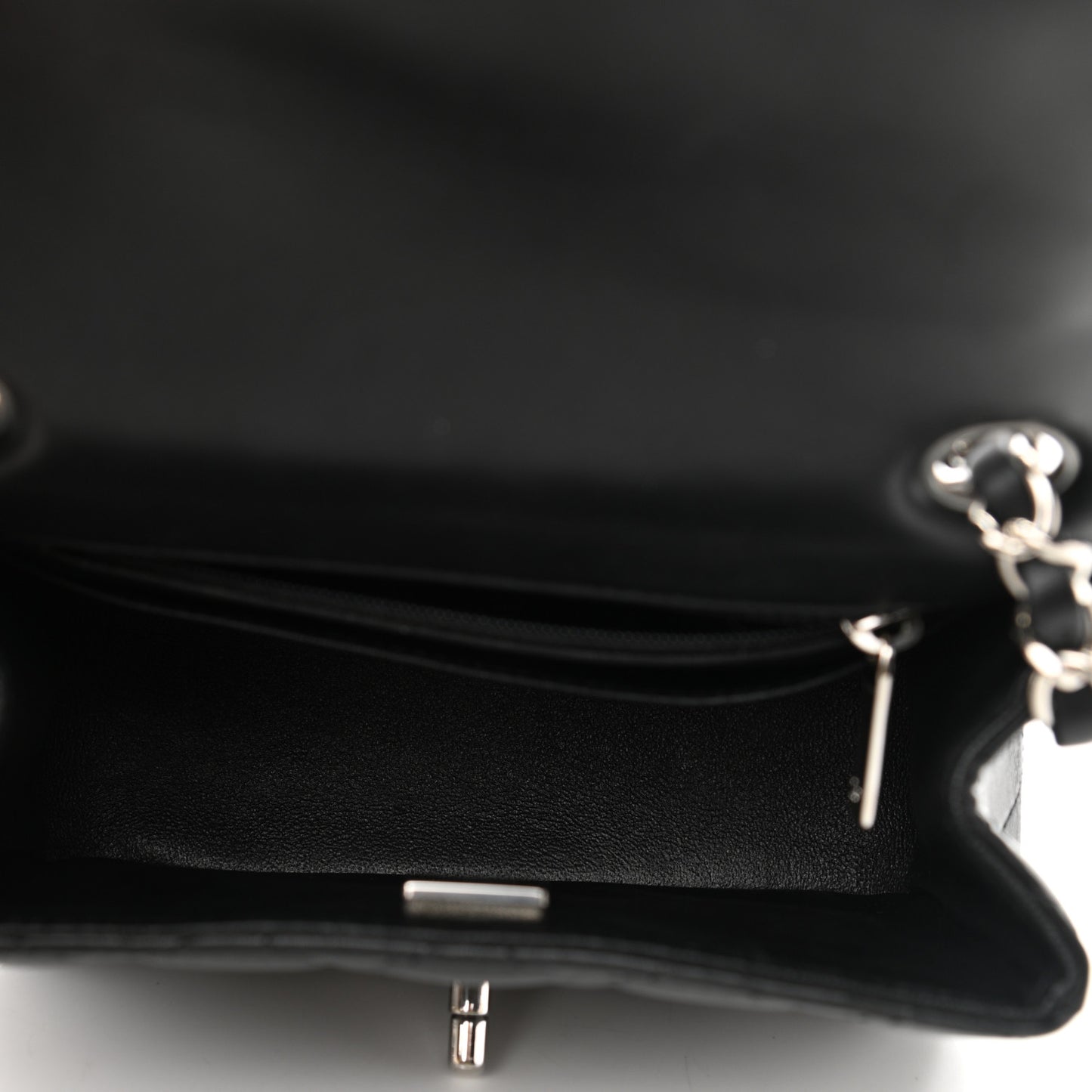 Lambskin Quilted Mini Square Flap Black