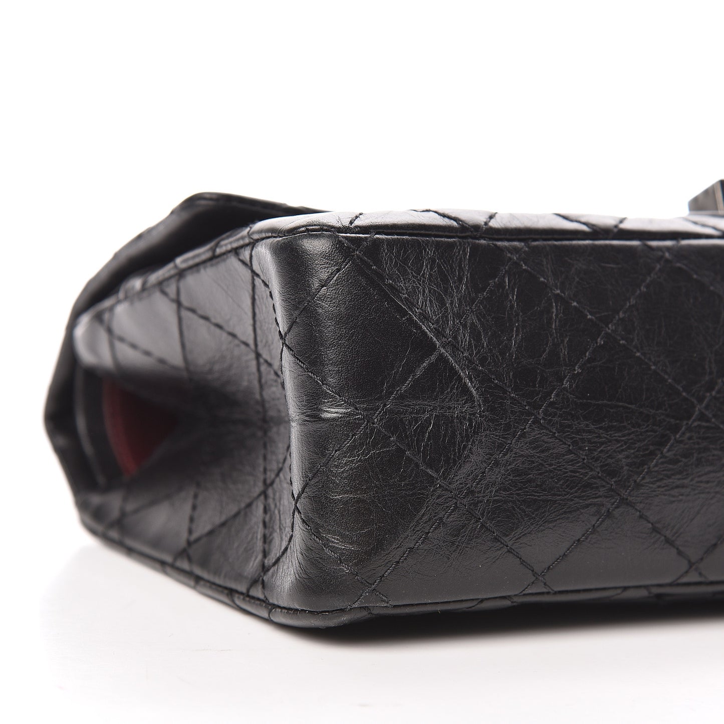 Aged Calfskin Quilted 2.55 Reissue 225 Flap Black