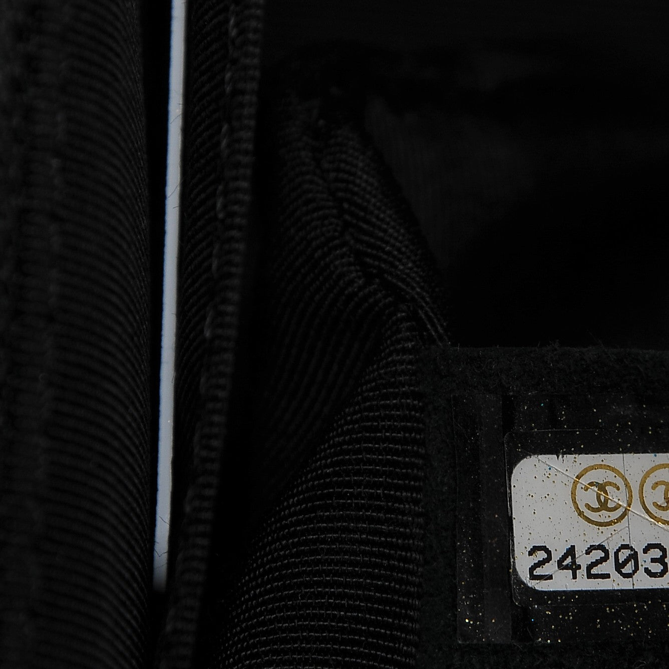 Chanel Caviar Chevron Quilted Medium Single Flap Black 7 of 7